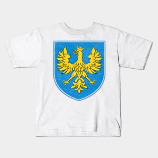 Opole Voivodeship / Vintage Look Faded Style Polish Flag Design Kids T-Shirt